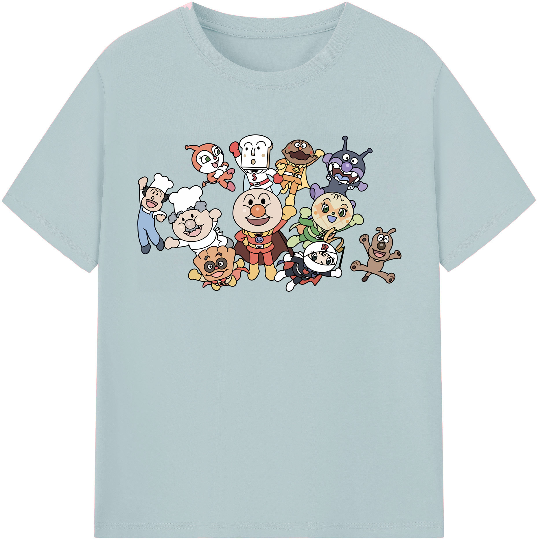 （画像用） アンパンマン Anpanman 綿100％半袖Tシャツ（フロントプリント）